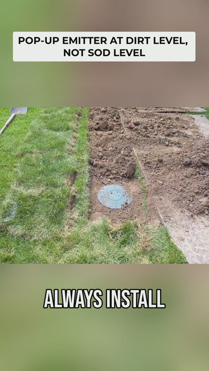 Not Quite a 90<br>Pop-Up Emitter<br>Connects to 4 Inch Corrugated Pipe