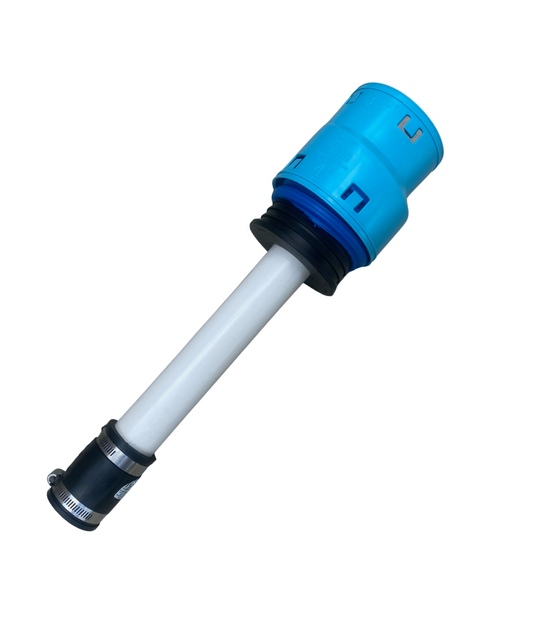 1½ Inch Sump Pump Discharge Line to 3½ Inch Corrugated Fitting