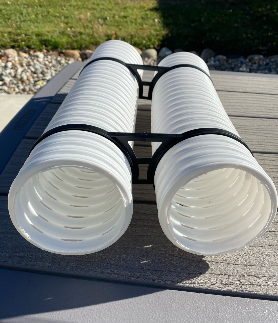 FDM’s Wide Quick Connect Pipe<br>Connectors for 3½ Inch Corrugated Pipe